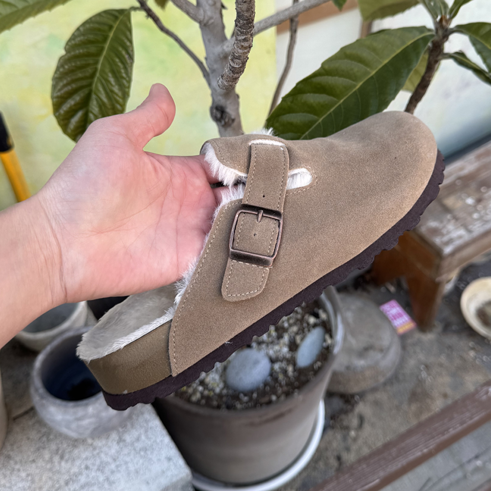 3.5cm 양털 커플 블로퍼 따뜻한 말랑 크로스 쿠션 슬리퍼 LAVUEDE4968 이미지 7