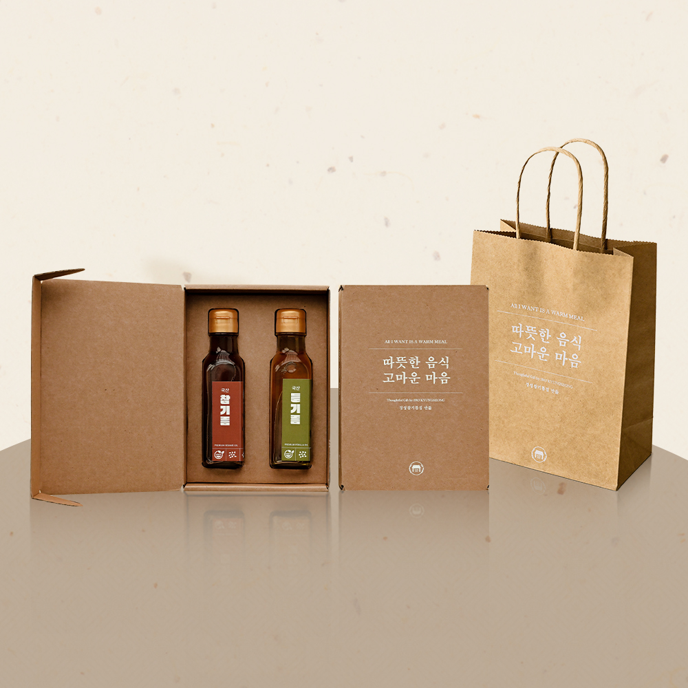 국산 참기름 참깨 들기름 들깨 답례품 선물세트 소형 북패키지[경성참기름집] - 상세 이미지 4