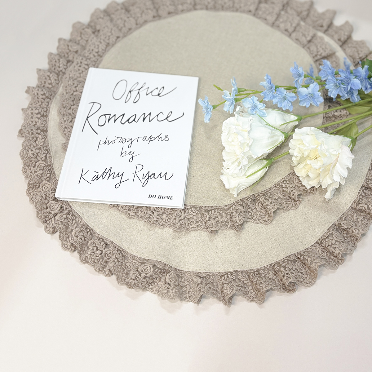 린넨 레이스 테이블매트 원형무지다포 엄마의주머니 천아트반제품