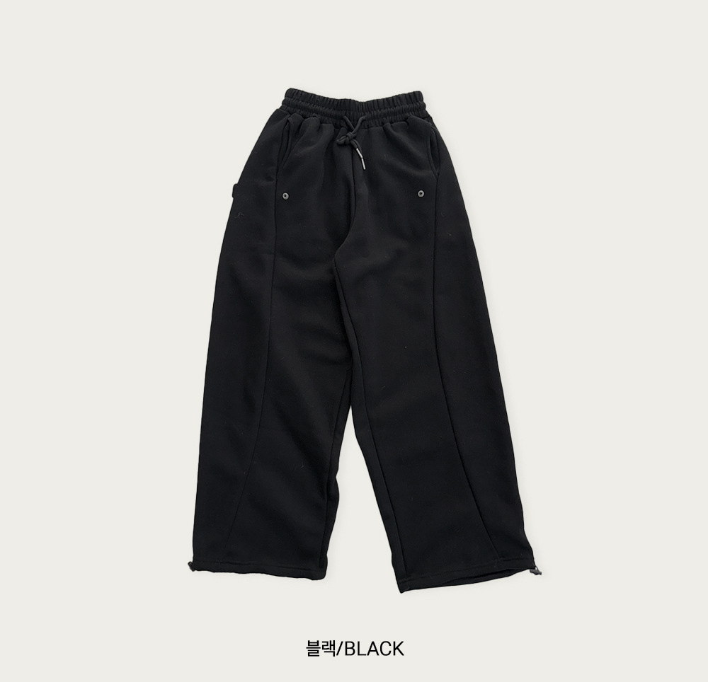 1683 [기모🔥] 스냅 버튼 스트링 와이드 기모 밴딩 팬츠 [2color/S-2XL] 상세 이미지 53