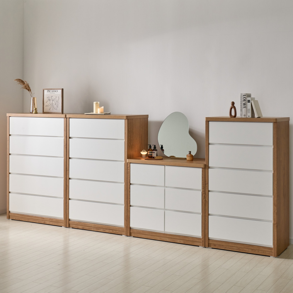 칸 5단서랍장1000 광폭 아일랜드 1000x550x1450mm, 5단, 화이트