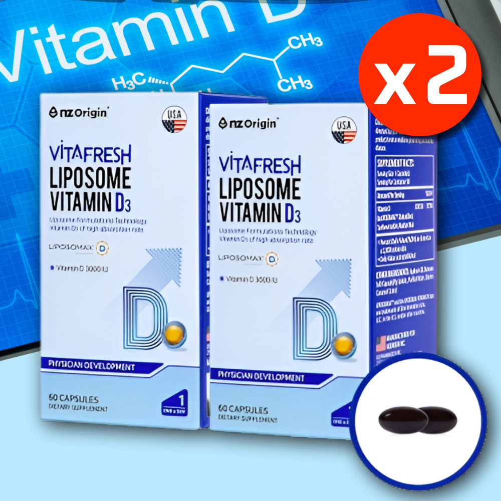 리포좀비타민D 리포조말 공법 비타민D3 3000IU 60캡슐 2개 제품 이미지