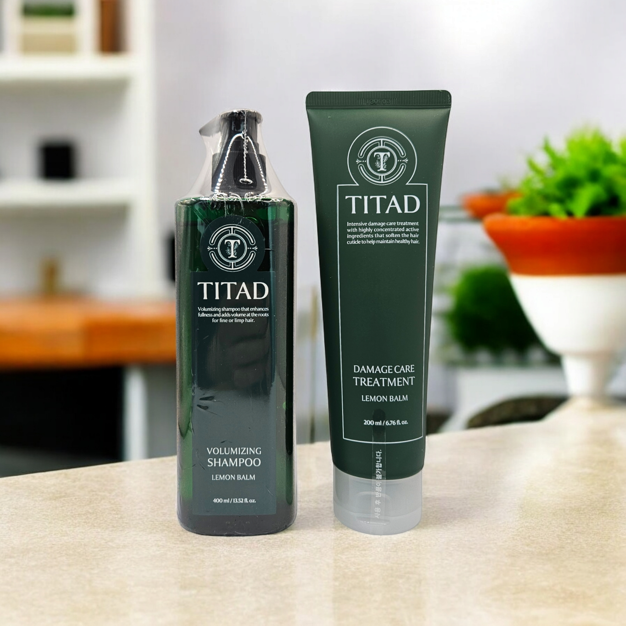 티타드 레몬밤 뿌리 볼륨 샴푸 400ml + 트리트먼트 200ml - 상품 이미지