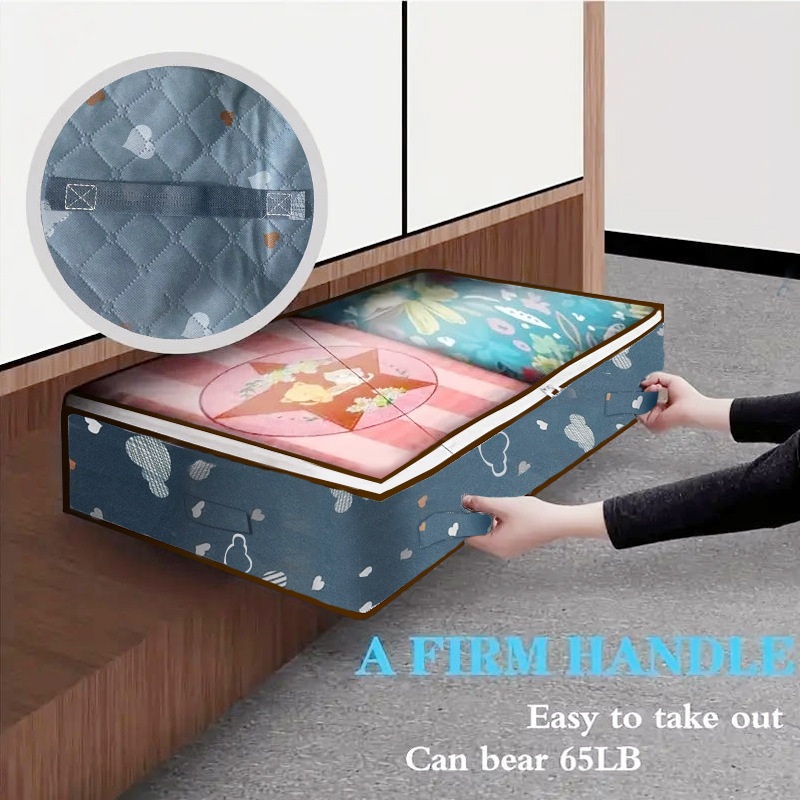 125L 틈새보관함 침대밑 수납함 가정용 접이식 이불보관 의류정리함