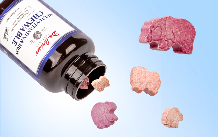 [3개월분] 닥터브라이언 멀티비타민 철분 츄어블 종합 비타민 90캡슐, 1개 이미지 3