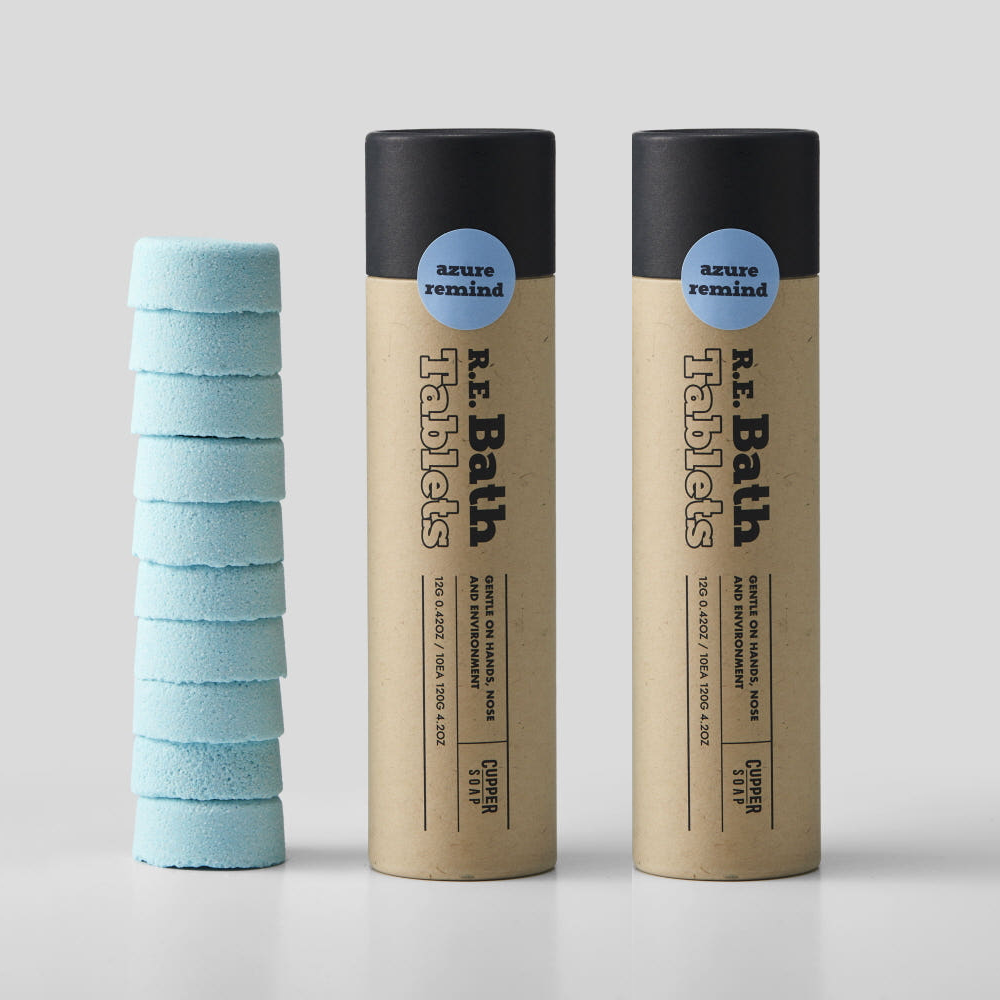 커퍼솝 타블렛 입욕제 아주레 리마인드 배쓰밤 탄산 입욕제 족욕 반신욕 120g, 2개