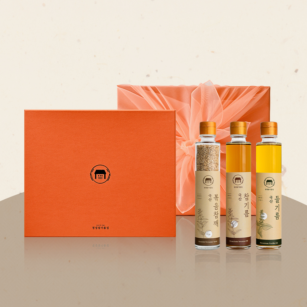 국산 참기름 들기름 참깨 3종 선물꾸러미 선물세트 명절 답례품 [경성참기름집]