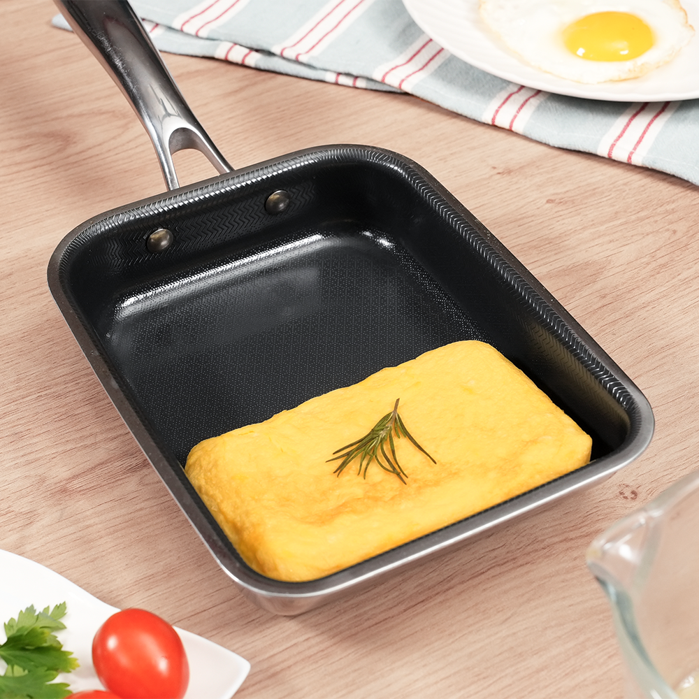 쿡셀 사각 계란말이 프라이팬 미니 에그 코팅 팬 IH 네모 달걀말이팬