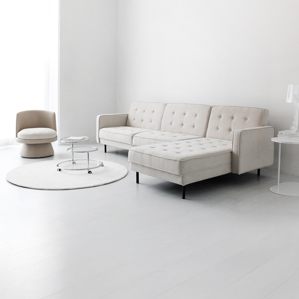 니스코 패브릭 소파 3인 카우치형 BC453