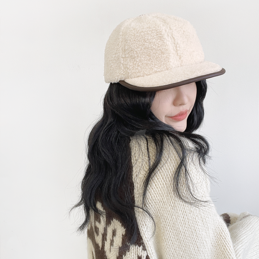 덤블 무스탕 뽀글이양털 스냅백 남녀공용 겨울 캠핑 털모자 평챙캡 볼캡 - 상세 이미지 5