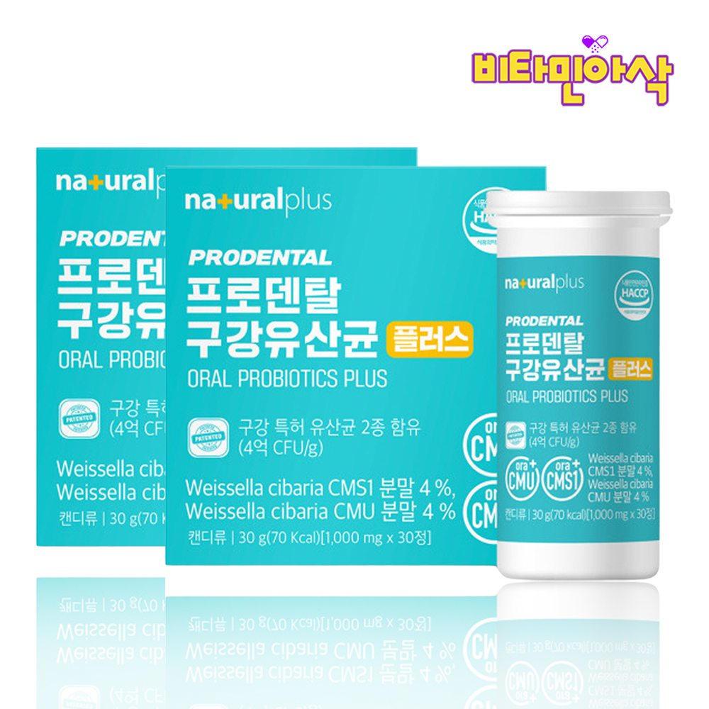 구강유산균 2박스 씹어먹는 츄어블 애플민트향 프로바이오틱스 온가족 유산균 - 상품 이미지