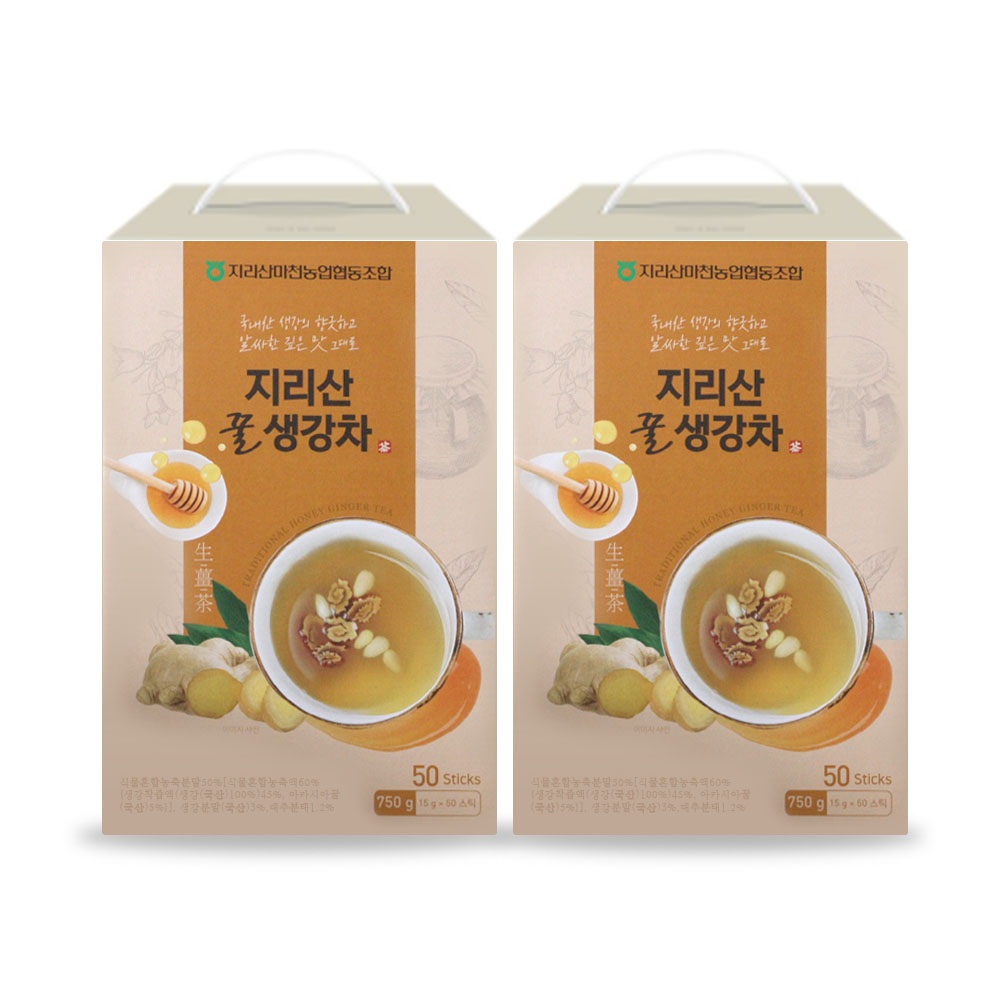 지리산 꿀 생강차 100포 국내산 생강차스틱 분말