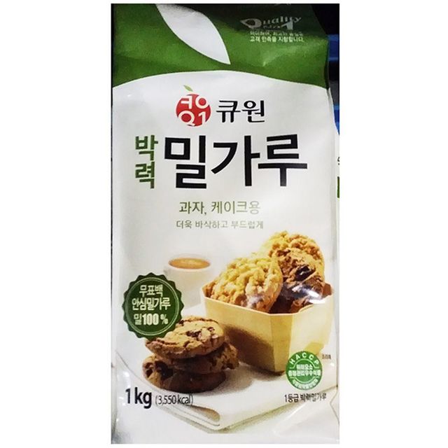 [업소용] 큐원 박력 밀가루 1kg 10개 15박스 대용량 - 상품 이미지