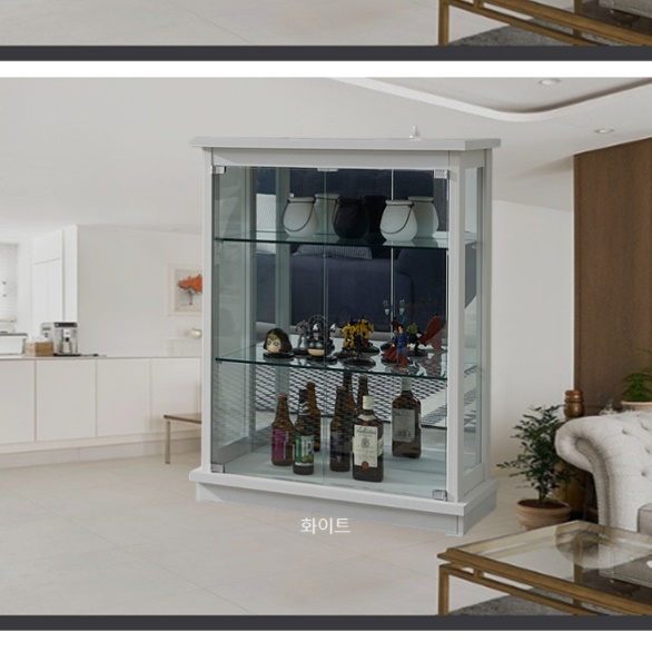 고급장식장 거실유리장식장 낮은장식장 유리진열장 800