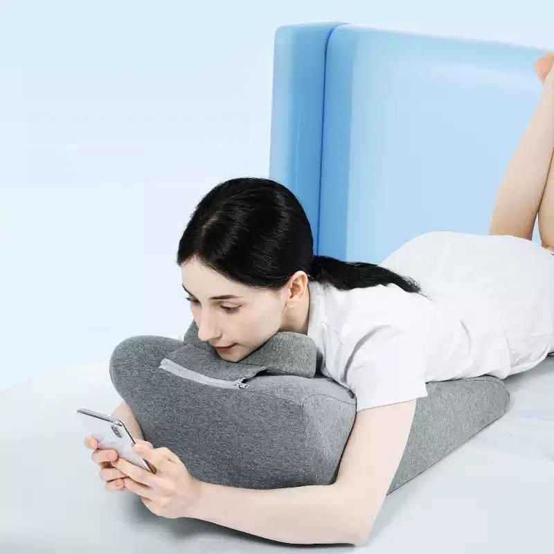 엎드리는쿠션 책보기 휴식 핸드폰 등받이 독서베개 취침독서 낮잠 등쿠션 다기능 베개 - 상품 이미지