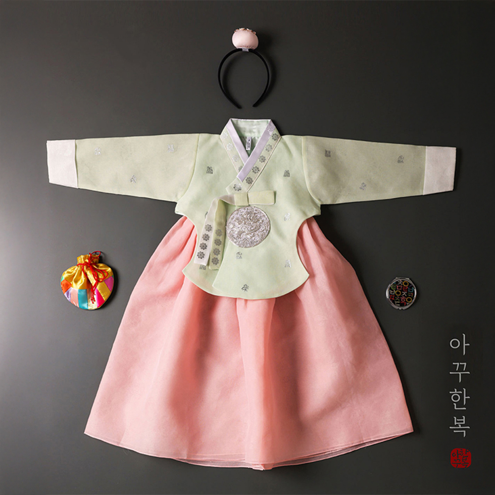 설빔 여아한복 마리 국산 여자 남자 여아 아동 유아 아기 백일 돌 고급 한복 - 상품 이미지