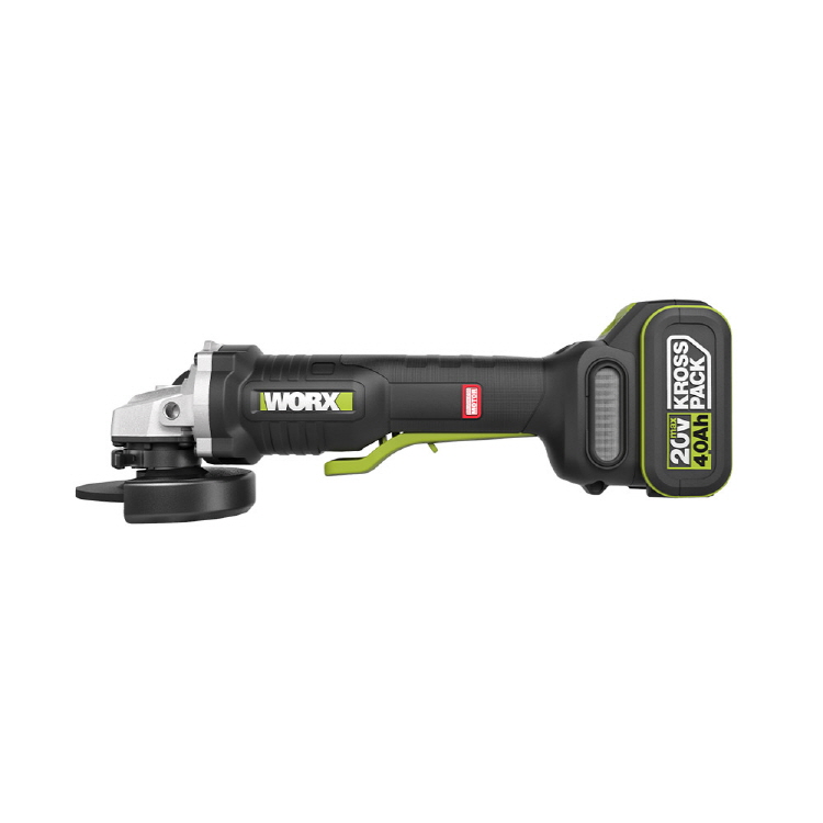 웍스 충전 앵글 그라인더 패들스위치 100mm 20V 4.0Ah 배터리2개 WU835.1 - 상세 이미지 4