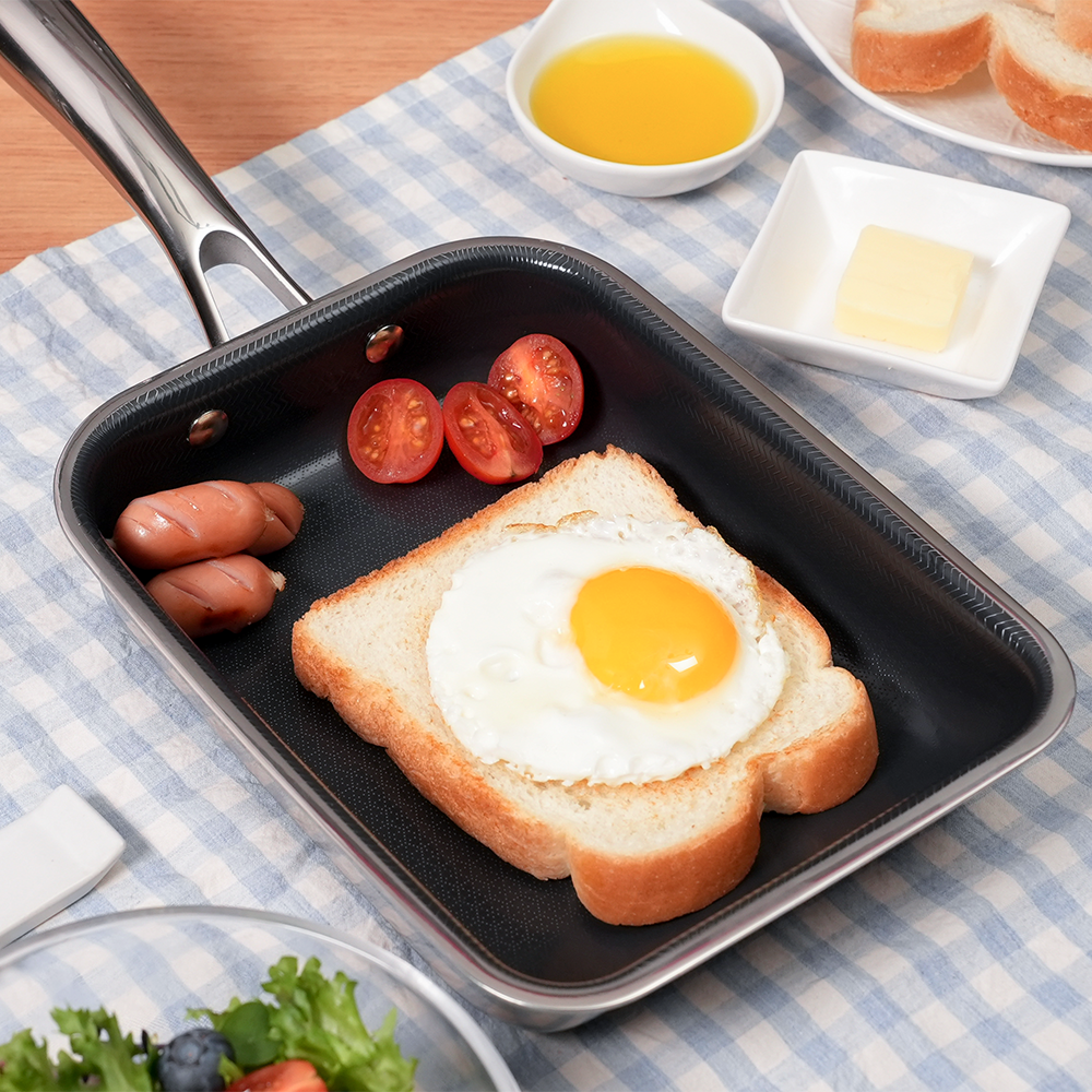 쿡셀 사각 계란말이 프라이팬 미니 에그 코팅 팬 IH 네모 달걀말이팬