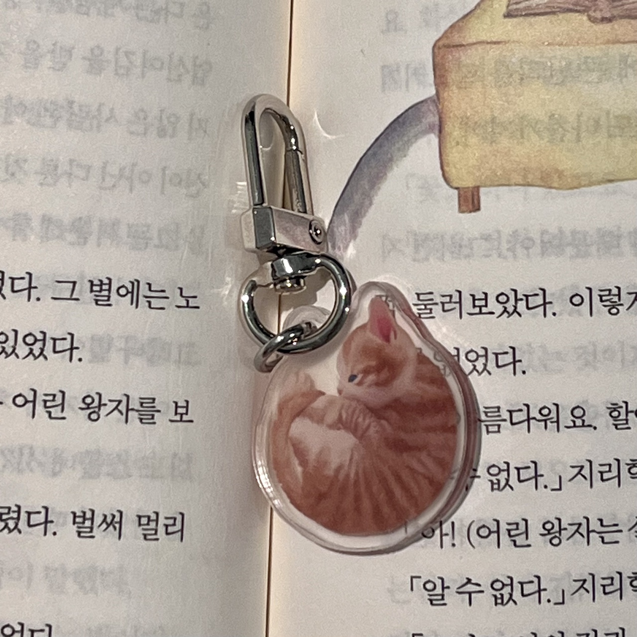 고양이캐릭터 귀여운 코숏 치즈냥 치즈태비 냥모나이트 키링 키홀더 - 상세 이미지 4