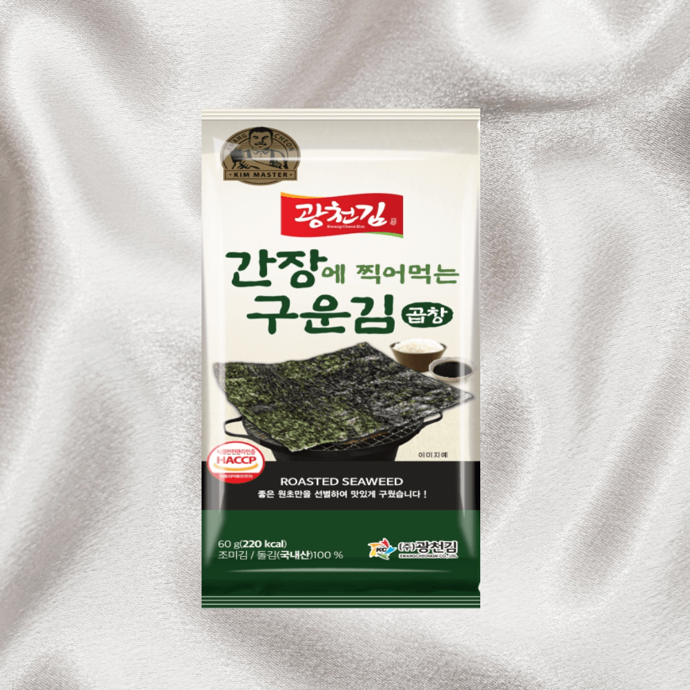 광천김 간장에 찍어먹는 구운 곱창김 반찬용 60g 2개 : 영백종합도매