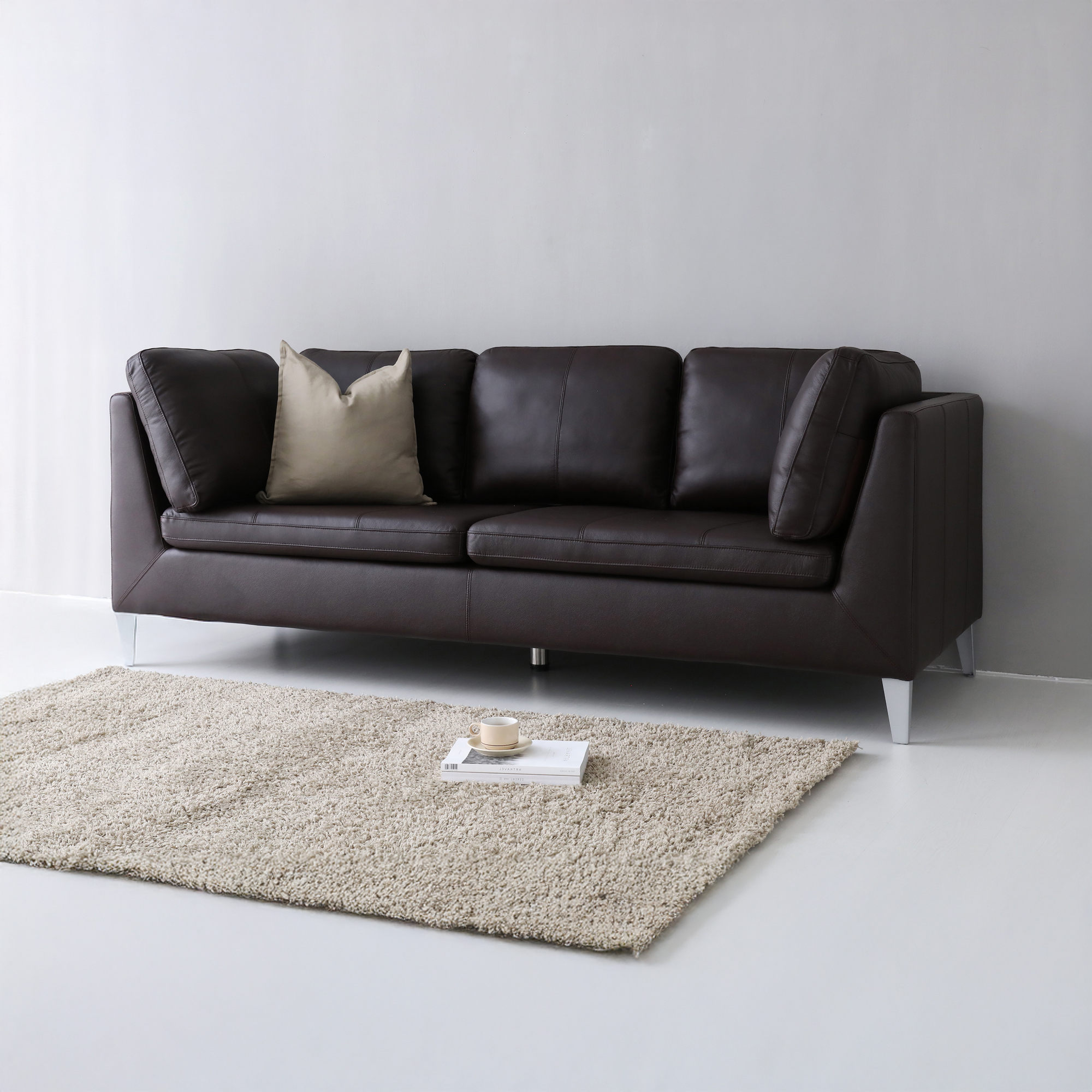 FAJU 3인 소파 다크브라운 1660.4476