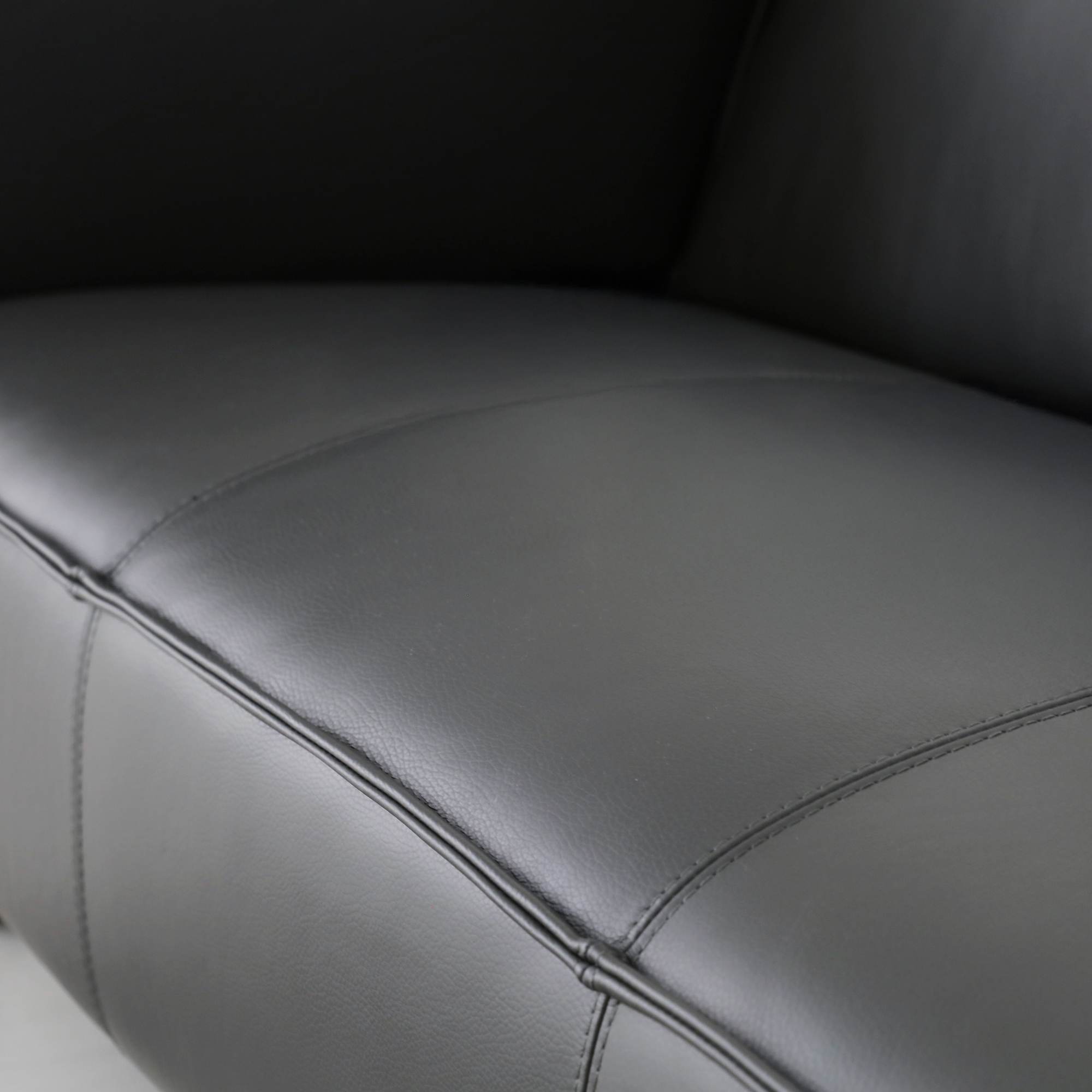 MATTONI 3인 이태리 가죽소파 건메탈 3950.0090