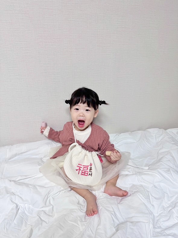 아기 복주머니 자수 가방 용돈주머니 명절 설날 추석 세뱃돈