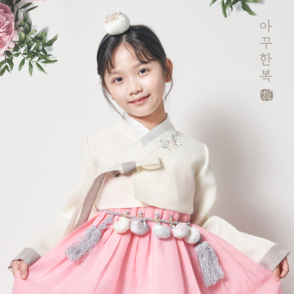 설빔 여아한복 새론 국산 여자 남자 여아 아동 유아 아기 백일 돌 고급 한복 - 상품 이미지