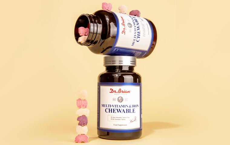 [6개월분][1+1] 닥터브라이언 멀티 종합 비타민 철분 츄어블 90정 총 2통 이미지 4