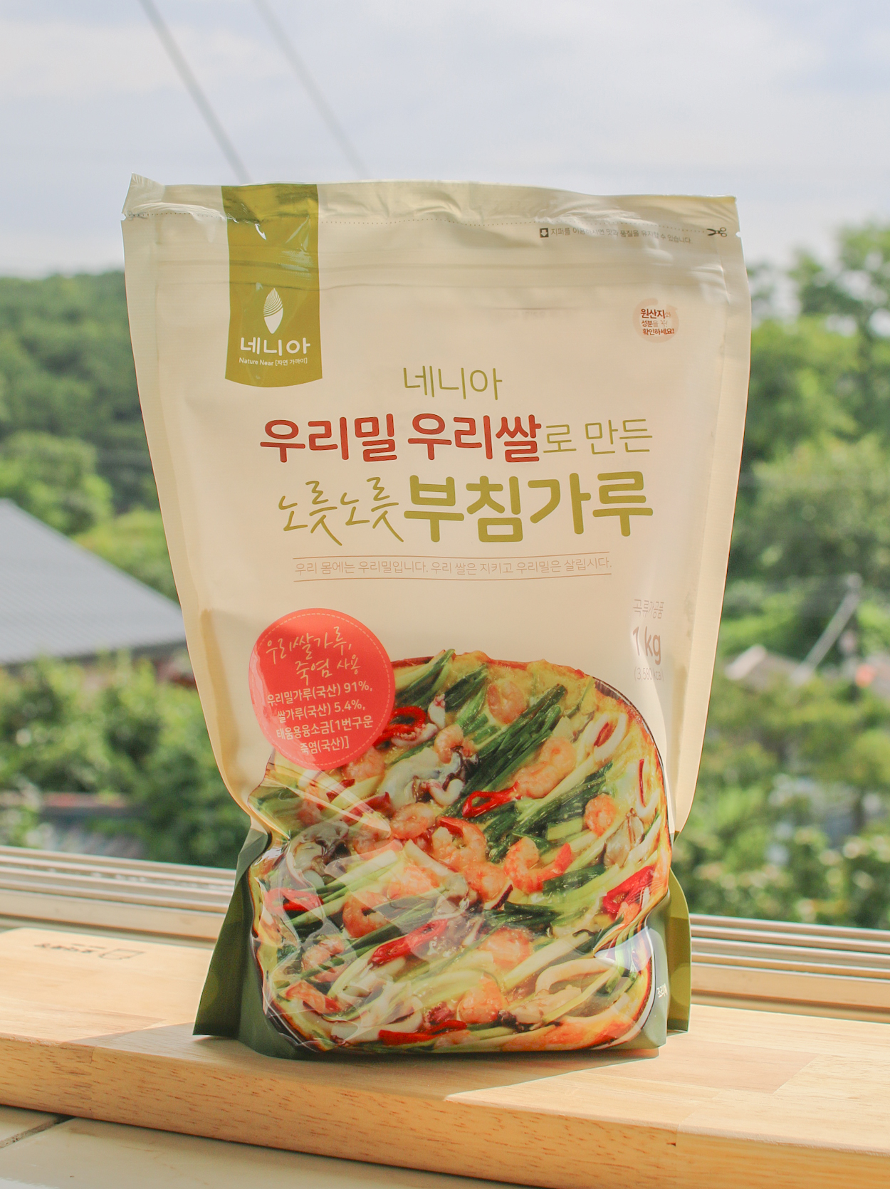 네니아 우리쌀 노릇노릇 부침가루 1kg 우리밀 - 메인 이미지