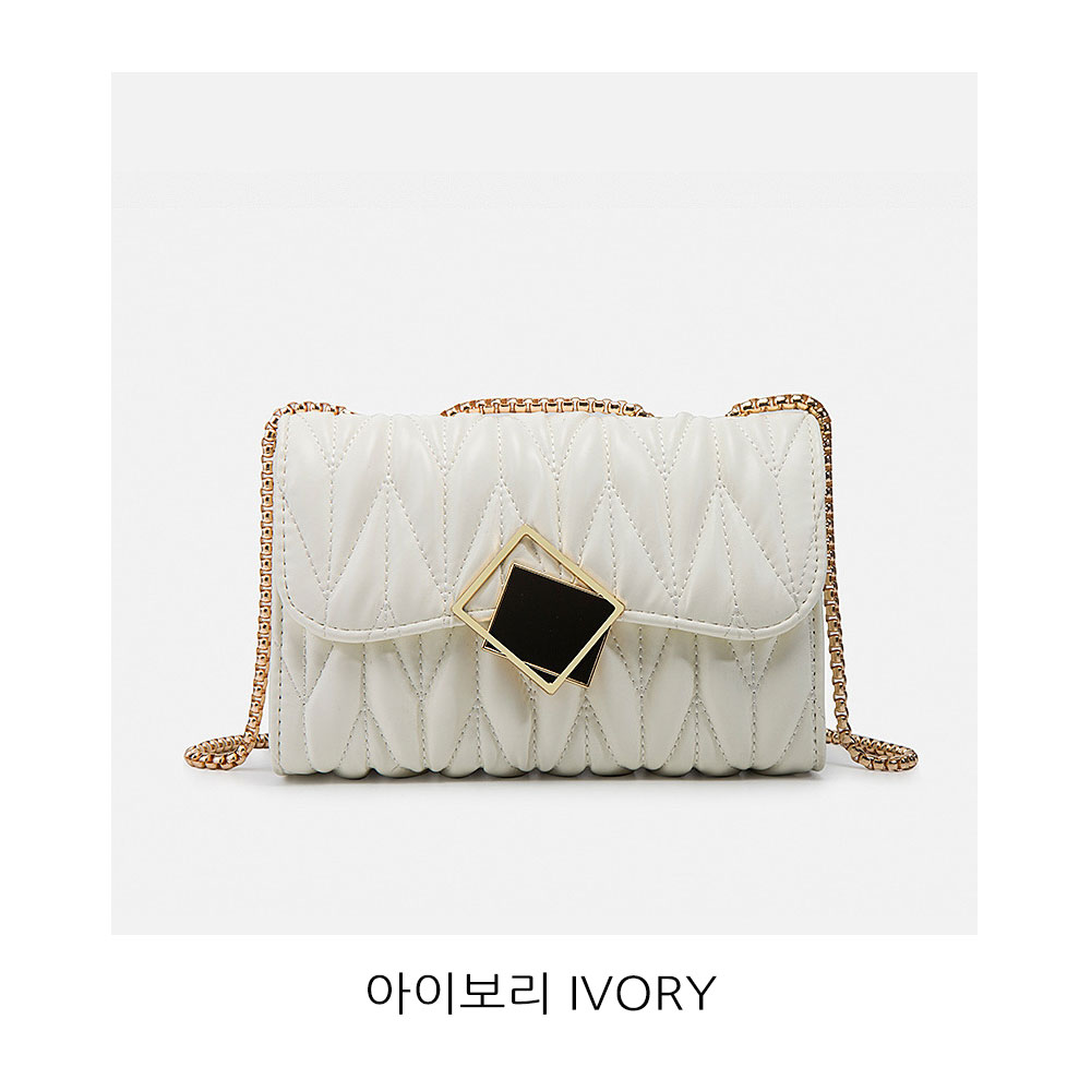 금속 체인 미니 숄더백 플랩 세로 퀄팅 데일리가방 세련된 작은 덮개형 숄더백 가방 - 상세 이미지 2