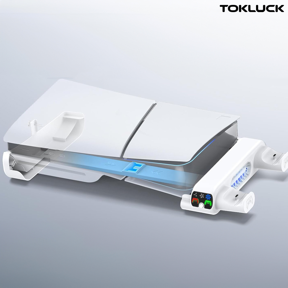 PS5 프로 슬림 스탠드 쿨러 수평 거치대 TOKLUCK - 상세 이미지 3