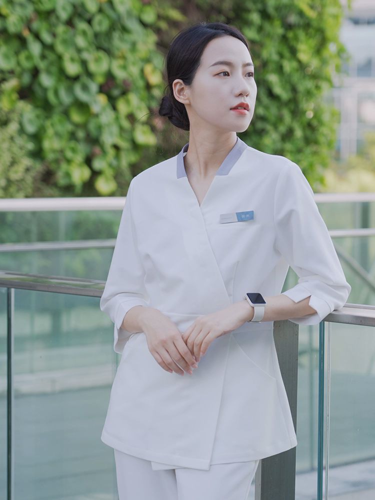 뷰티샵 에스테틱 관리사 가운 미용사 근무복 빅사이즈 유니폼 이미지 6