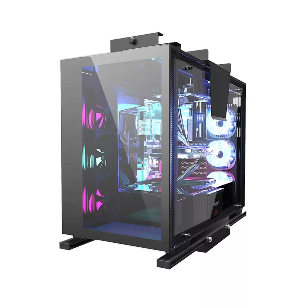 컴퓨터본체수납장 받침대 사이드 선반 책상 컴퓨터 거치대 PC 다이 - 상세 이미지 5