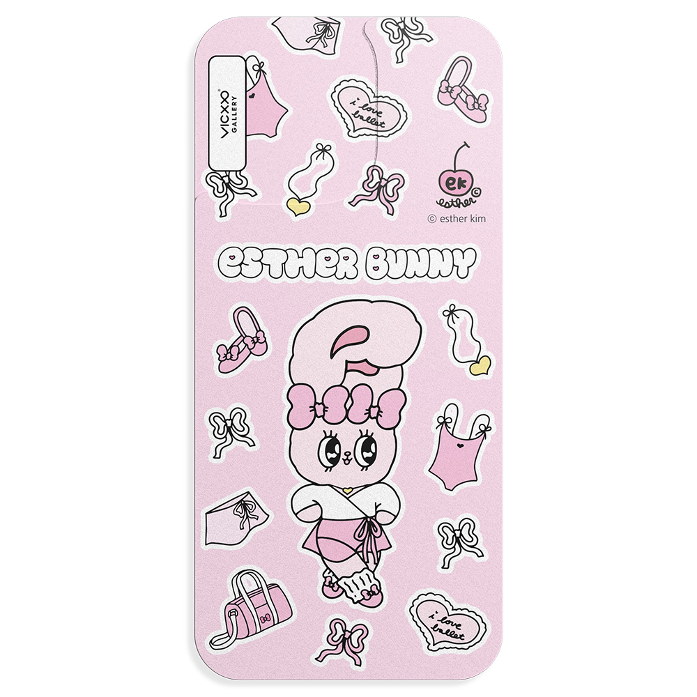 에스더버니 발레코어OOTD 띠부띠부스킨 갤럭시/아이폰 케이스 부착용스킨 - 메인 이미지