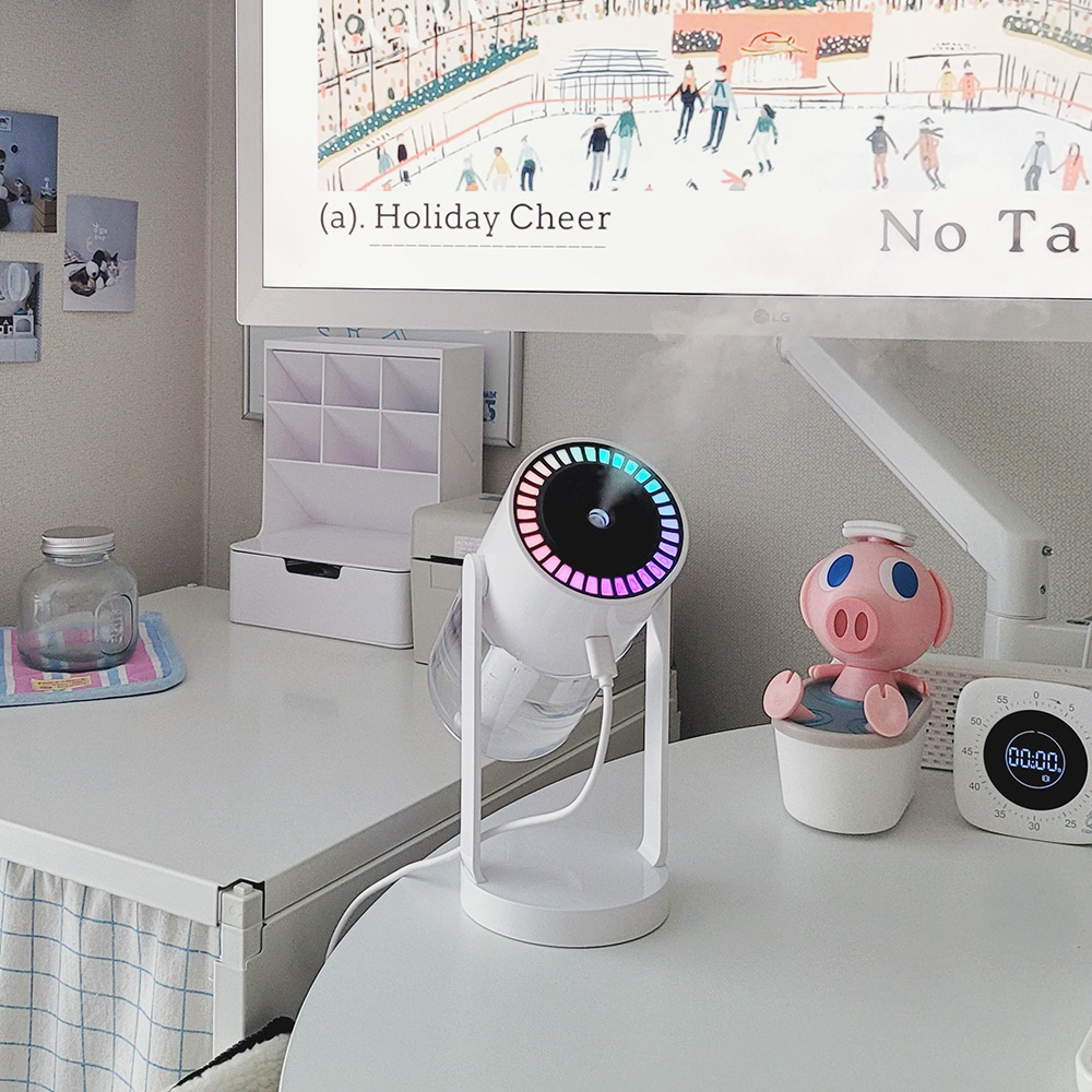 이놀 미스트 600ml 미니가습기 휴대용 탁상용 책상 사무실 여행용 캠핑 소형 차량 자동차