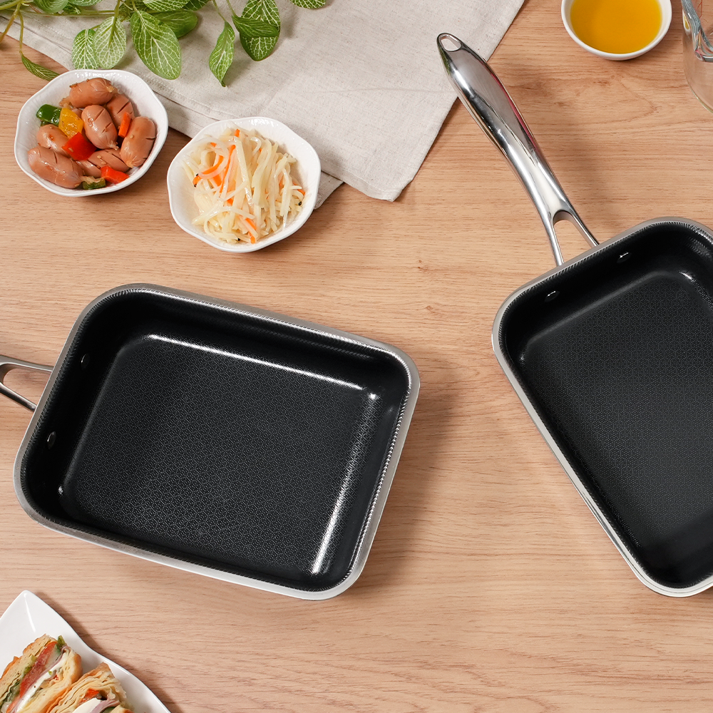 쿡셀 사각 계란말이 프라이팬 미니 에그 코팅 팬 IH 네모 달걀말이팬
