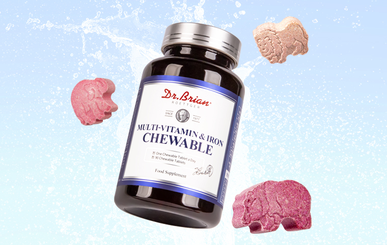 [6개월분][1+1] 닥터브라이언 멀티 종합 비타민 철분 츄어블 90정 총 2통 이미지 2