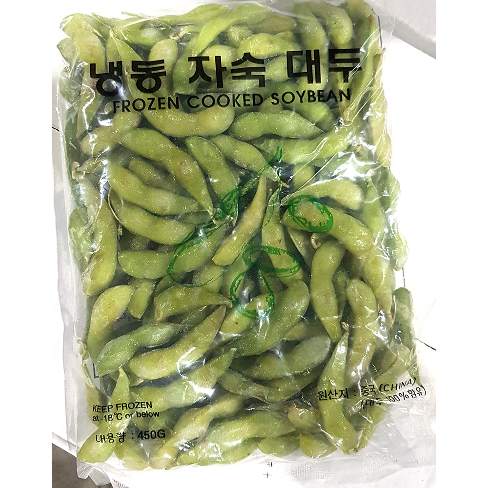 냉동 자숙 대두콩 일식집 밑반찬 삶은콩 450g 4팩 : T.G Eden