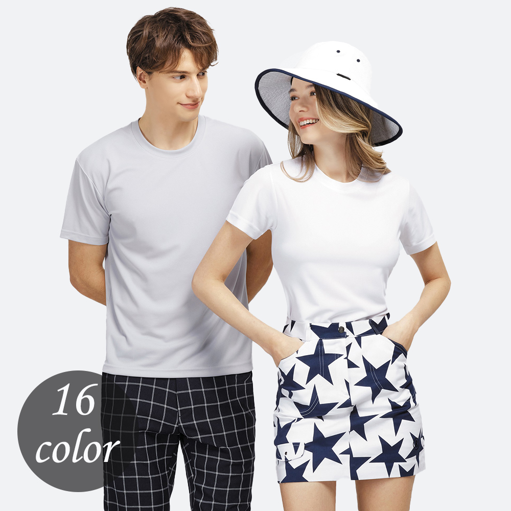 (16color)쿨론기능성라운드 반팔티셔츠 식당 업소가게티 주방위생복 홀서빙복 - 상품 이미지