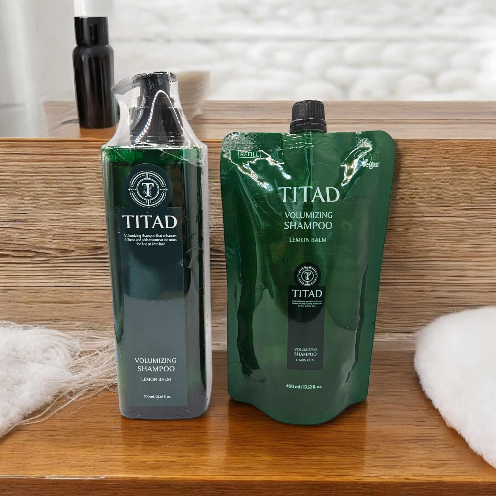 티타드 레몬밤 뿌리 볼륨 샴푸 700ml +리필 400ml - 상품 이미지