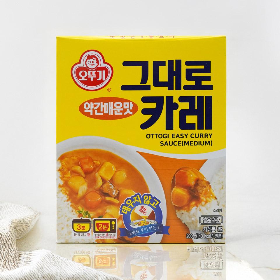 메가마트 오뚜기 그대로카레 약간매운맛 200g - 메인 이미지