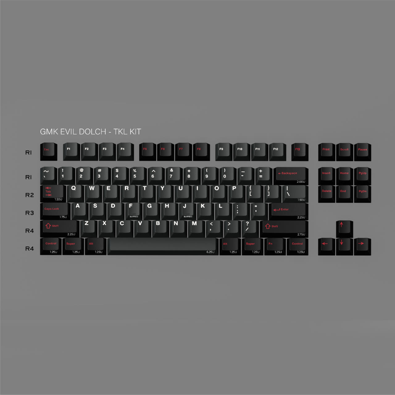 GMK CYL Evil Dolch The Split 키캡 TKL 킷 등 - 메인 이미지