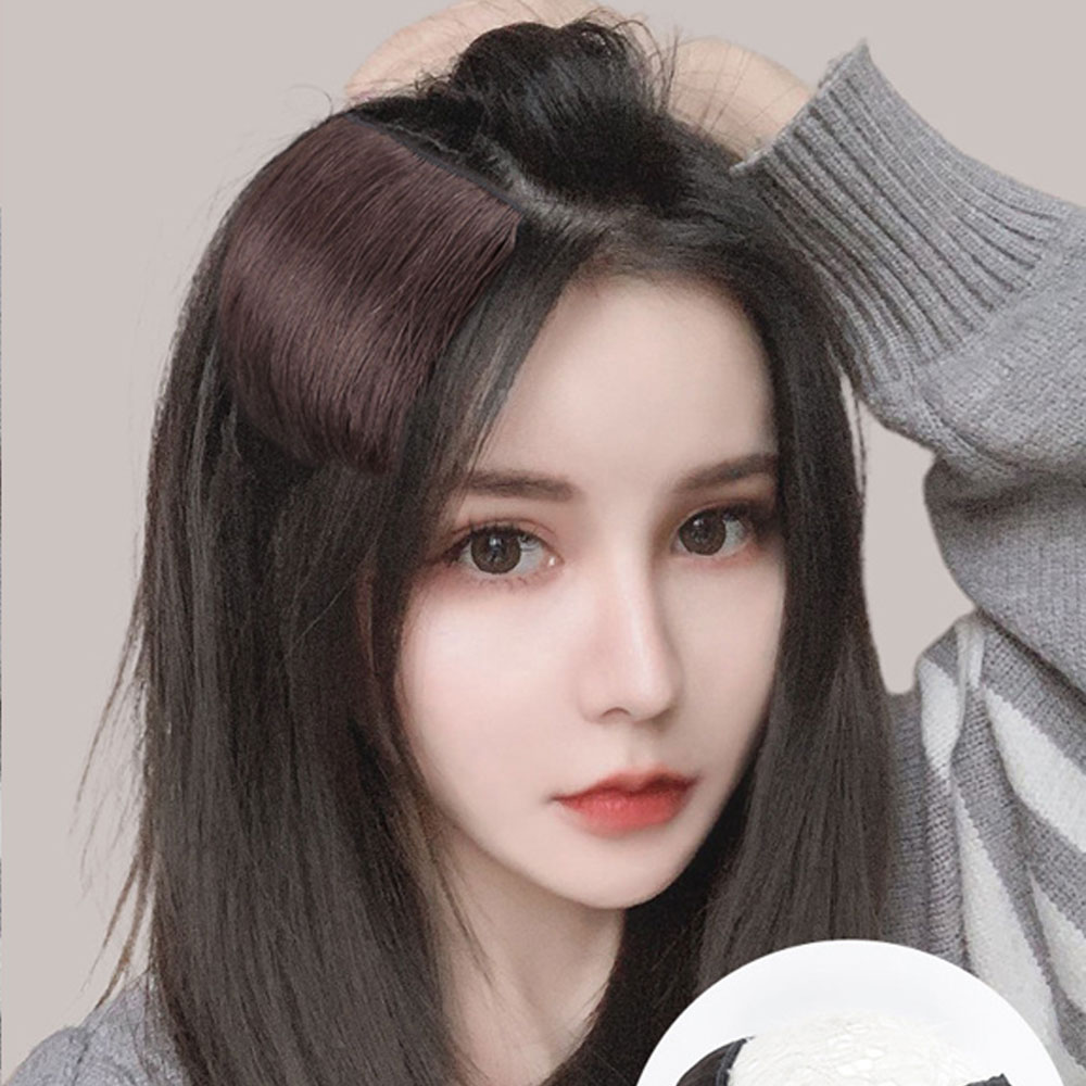 여자 포니테일 정수리 묶음머리 가발 숏컷 붙임머리 볼륨 부분가발 - 상세 이미지 4