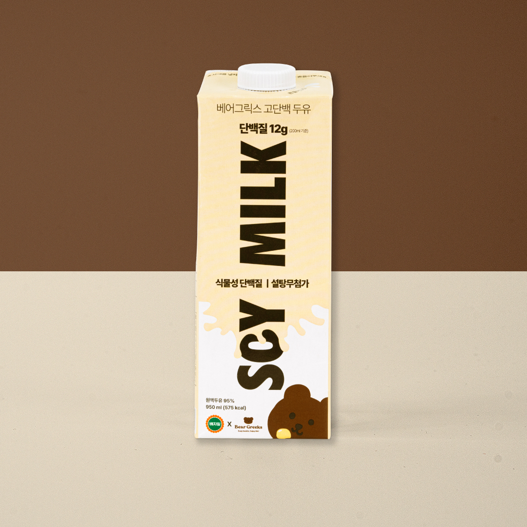 베어그릭스 설탕무첨가 고단백 두유 950ml 1팩