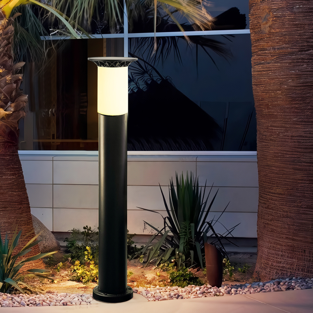 태양광 원형 문주등 조명 태양열 볼라드등 잔디등 야외 LED 기둥 카페 프리미엄 60cm - 상세 이미지 2