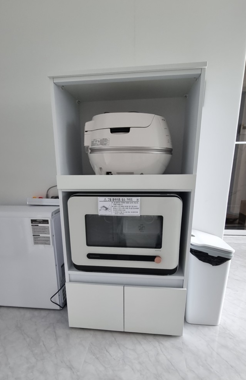 광파오븐 전자렌지대 큐커장 슬라이딩선반 사용후기