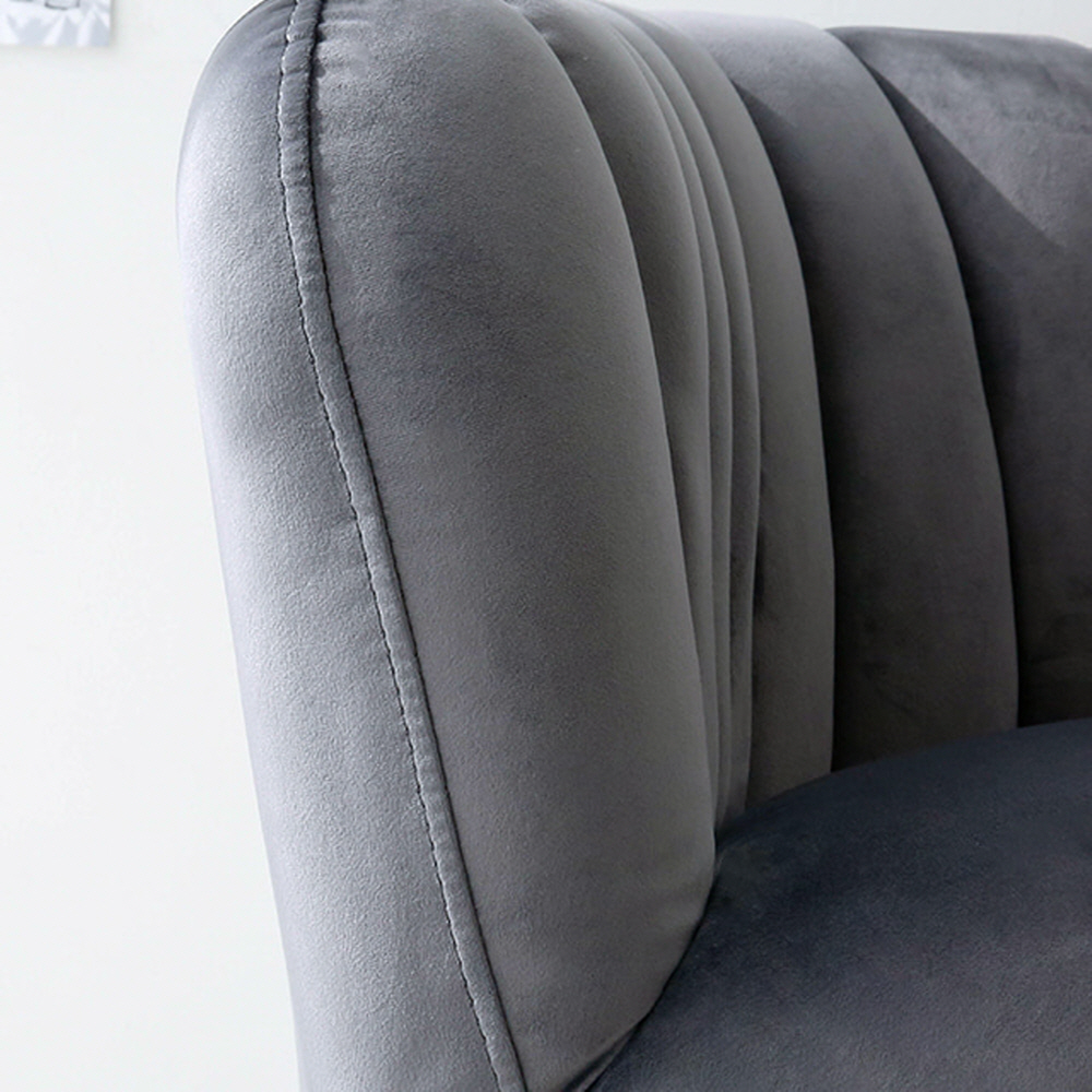 VARKA 3인 벨벳소파 3285 그레이 6040.2301