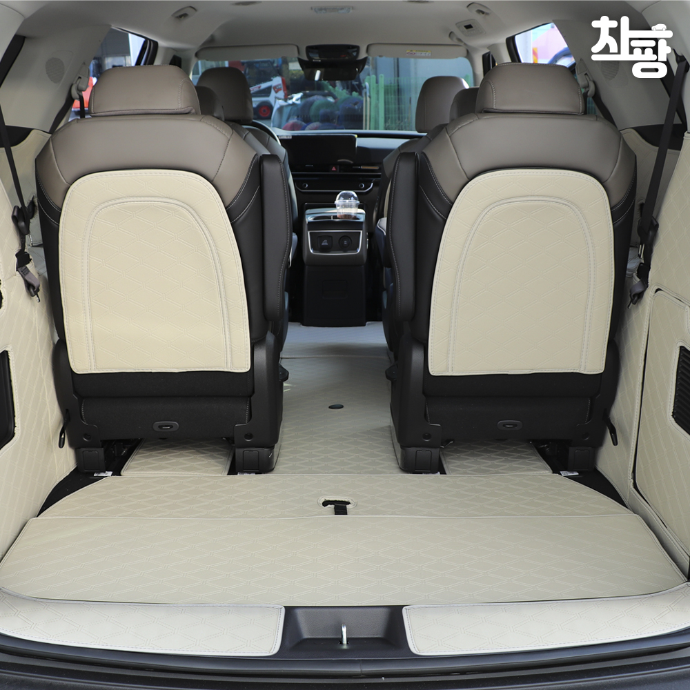 차팡 트렁크매트 기아 4세대 카니발 KA4 9인승 컴포트 유(페리호환) 차박매트 풀커버