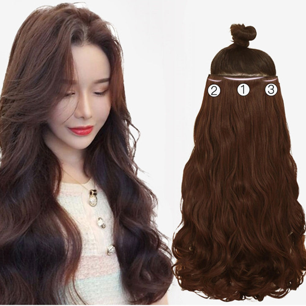 여자 포니테일 정수리 묶음머리 가발 숏컷 붙임머리 볼륨 부분가발 이미지 8